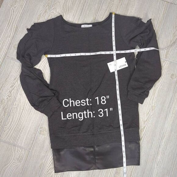 Bailey 44 Womens Small Pullover Top Black Long Sleeves Modal Stretch NWT - Picture 10 of 10